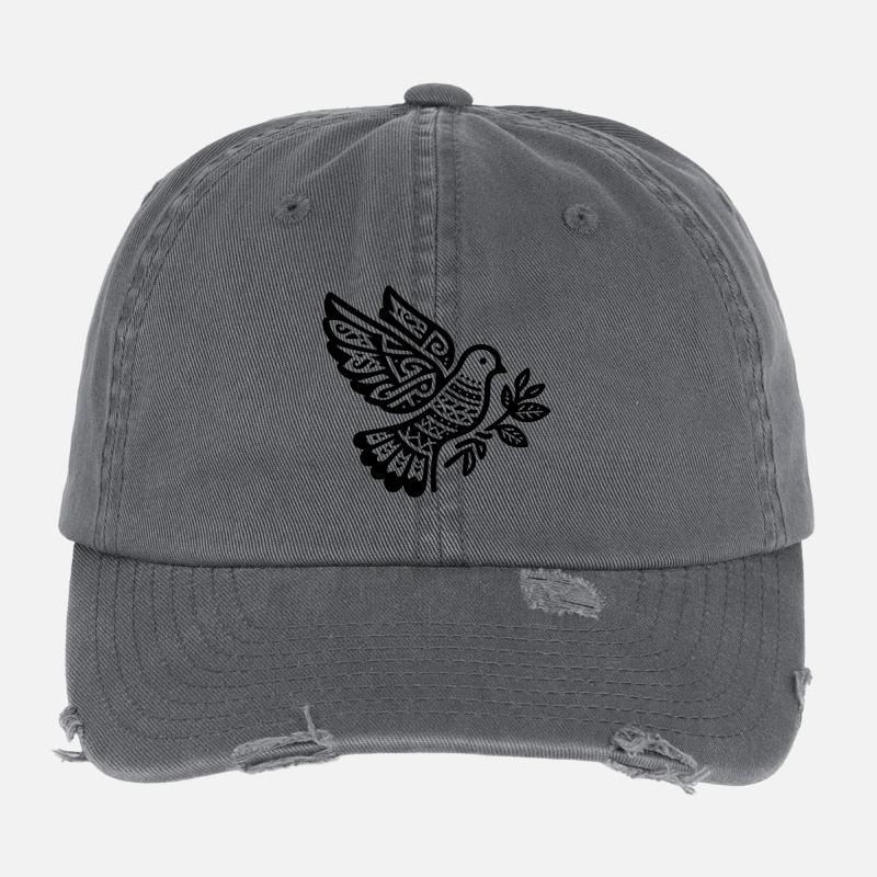 Ethnische Taube des Friedens – Zeichen des Geistes Casquette vintage effet usé Flexfit