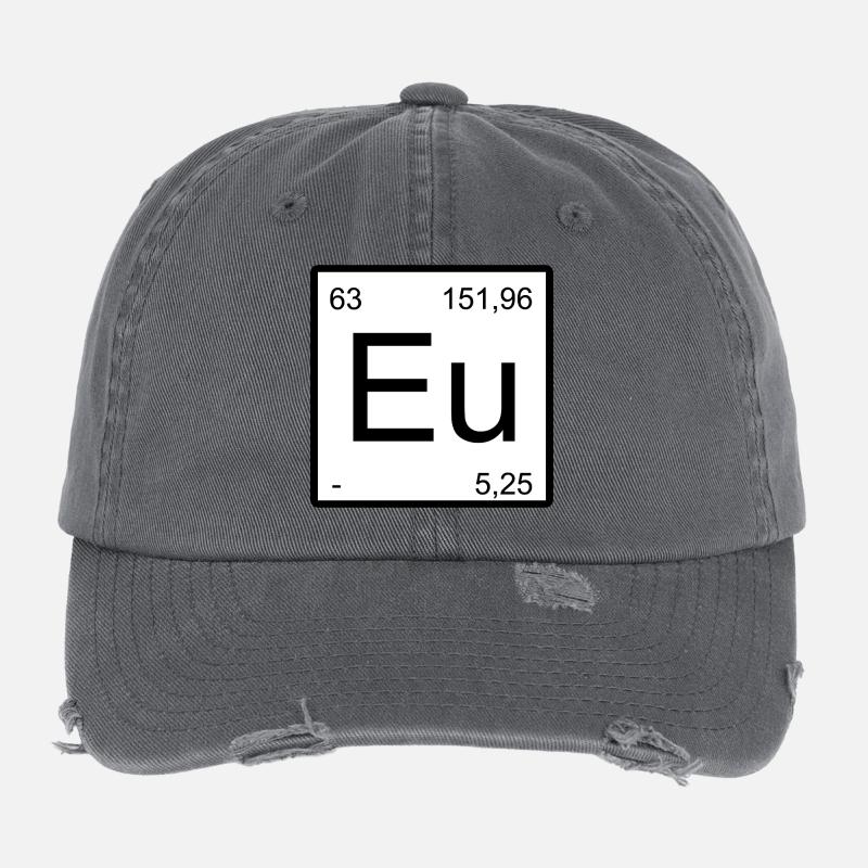 Eu Element Minimal Periodic Design Flexfit Vintage Destroyed Cap