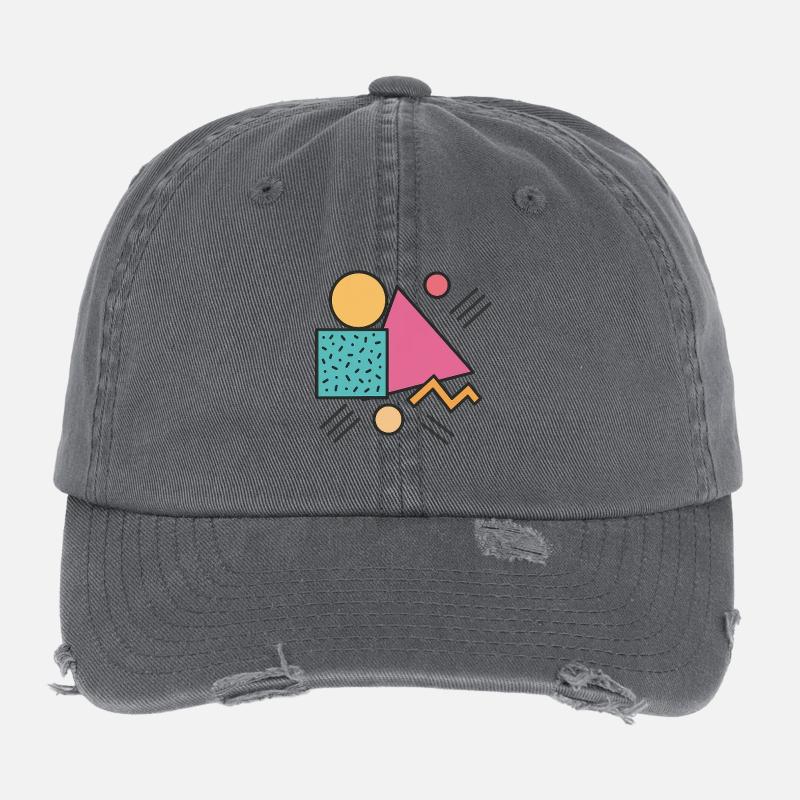Retro Geometry Flexfit Vintage Destroyed Cap