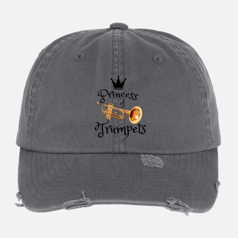 Goldene Trompete Krone Flexfit Vintage Destroyed Cap
