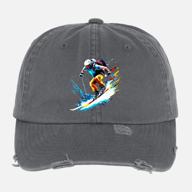 Skieur Casquette vintage effet usé Flexfit