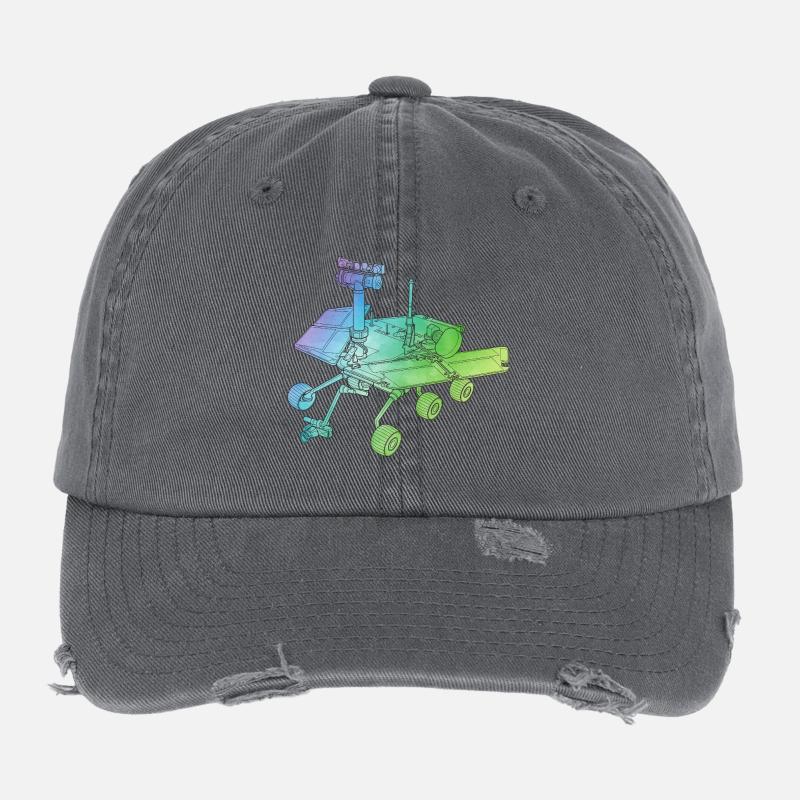 Aventure spatiale sur le rover martienne sur la planète rouge Casquette vintage effet usé Flexfit