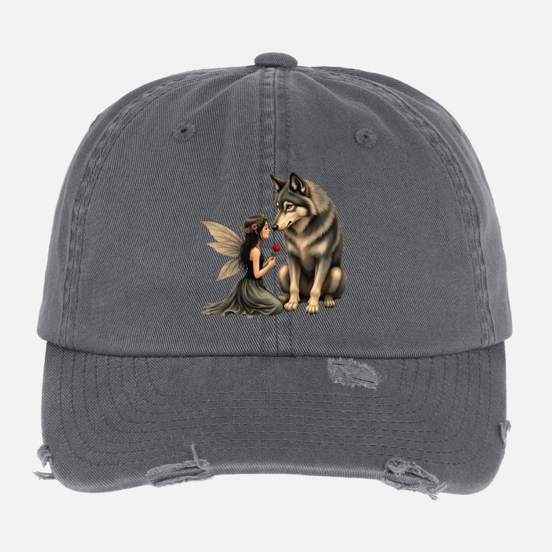 Fee und Wolf: Kuss der Rose Flexfit Vintage Destroyed Cap