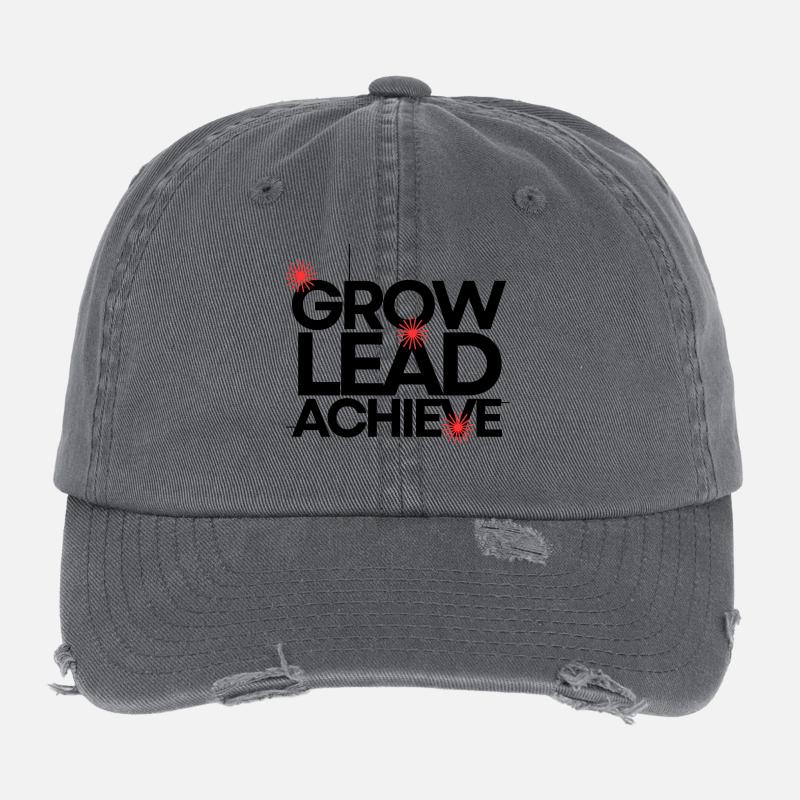 Grandir, diriger, réussir Casquette vintage effet usé Flexfit