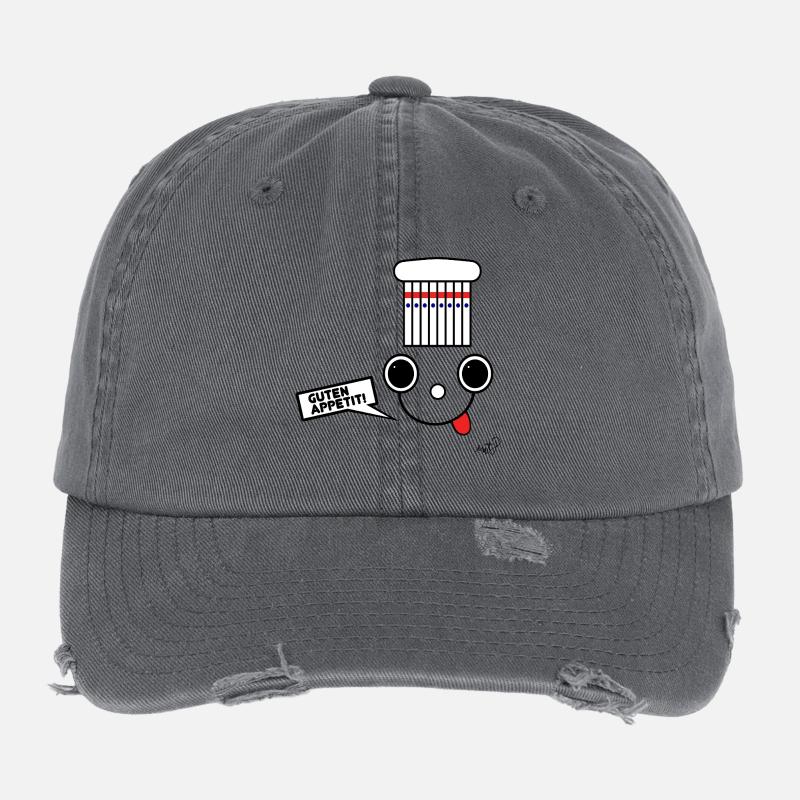 Koppie mit Kochmütze Flexfit Vintage Destroyed Cap