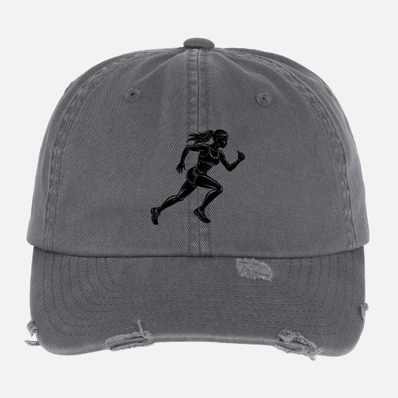 Femme coureuse Casquette vintage effet usé Flexfit