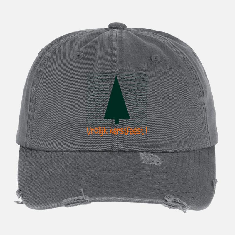 Joyeux sapin de Noël Casquette vintage effet usé Flexfit