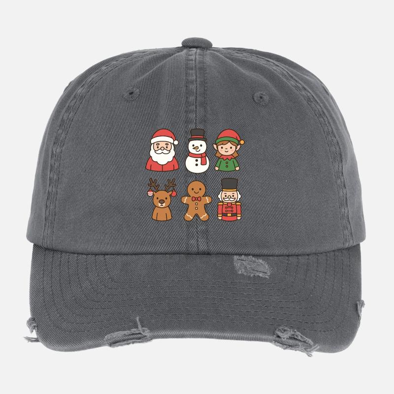 Verspielte Weihnachtscrew Flexfit Vintage Destroyed Cap