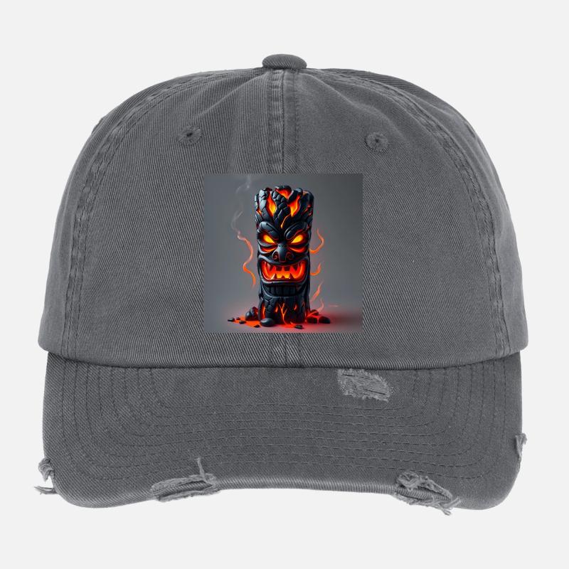Magma Tiki Casquette vintage effet usé Flexfit