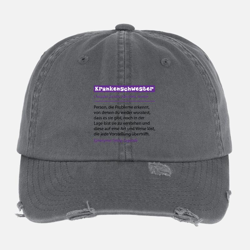 Nurse Profession Definition Saying Gift Flexfit Vintage Destroyed Cap