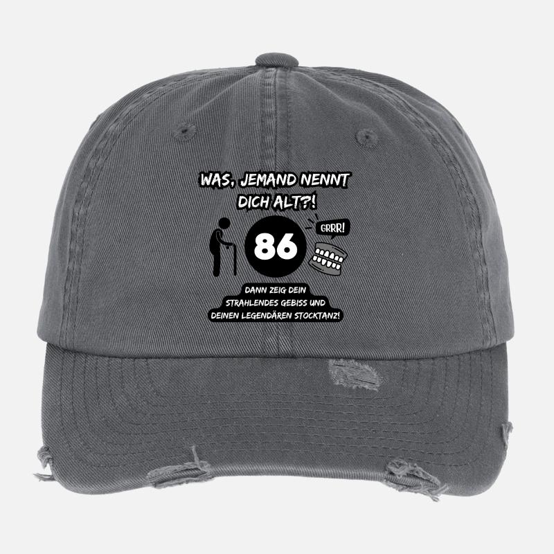 86 and legendary: Teeth out, stick dancing on! Flexfit Vintage Destroyed Cap