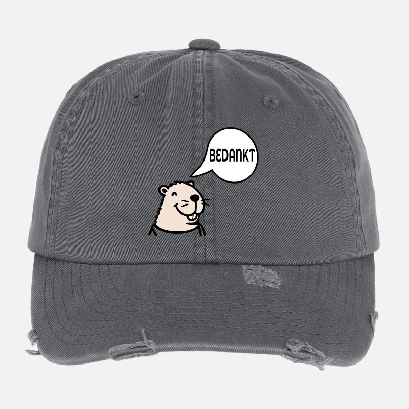 Capybara, danke Flexfit Vintage Destroyed Cap
