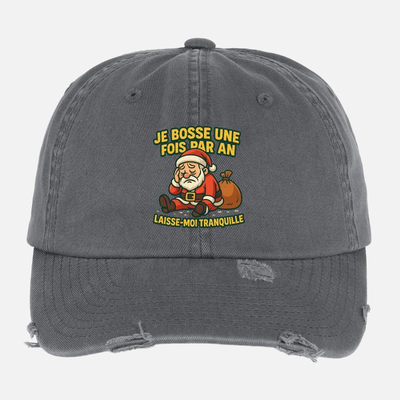 Müdes Weihnachten: Lass mich in Ruhe Flexfit Vintage Destroyed Cap