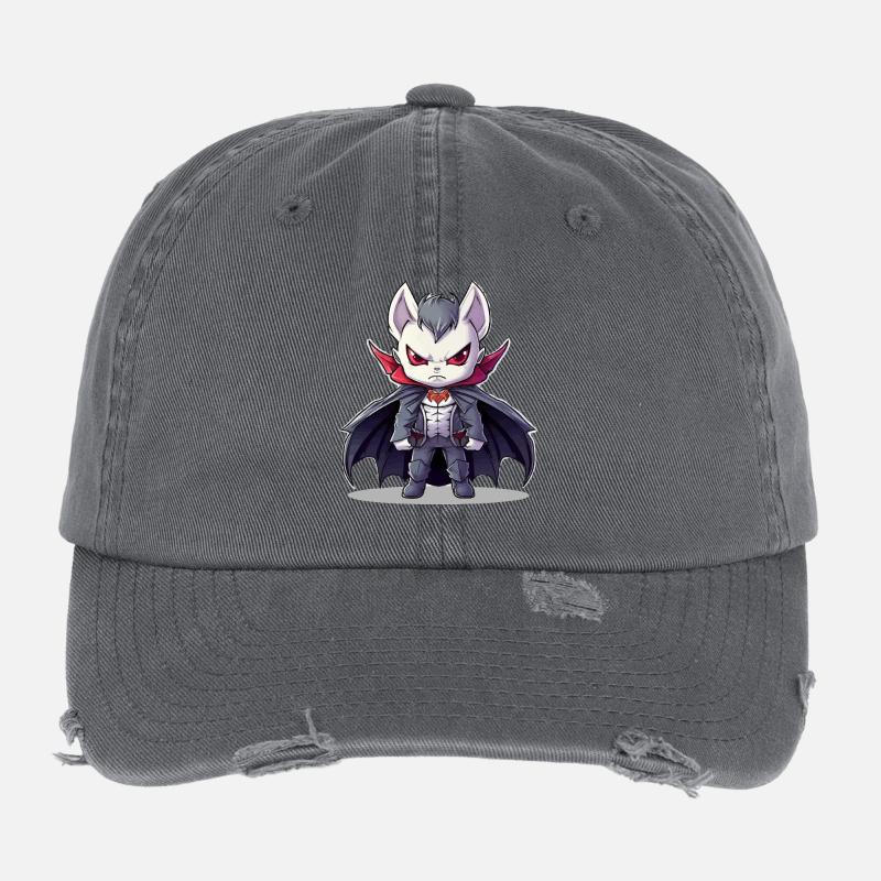 Vampire Chibi en costume avec une cape Casquette vintage effet usé Flexfit