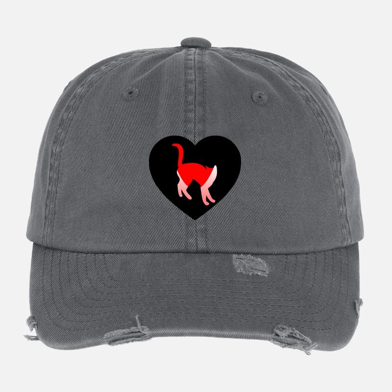 feline Flexfit Vintage Destroyed Cap