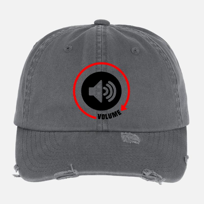 Bouton de volume du haut-parleur Casquette vintage effet usé Flexfit
