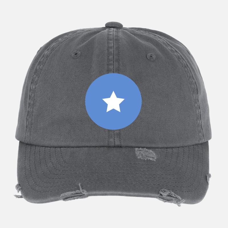 Drapeau rond somalien Casquette vintage effet usé Flexfit