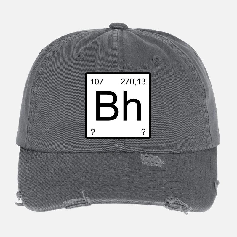Bohrium Bra Uppercase Numbers Graphic Flexfit Vintage Destroyed Cap
