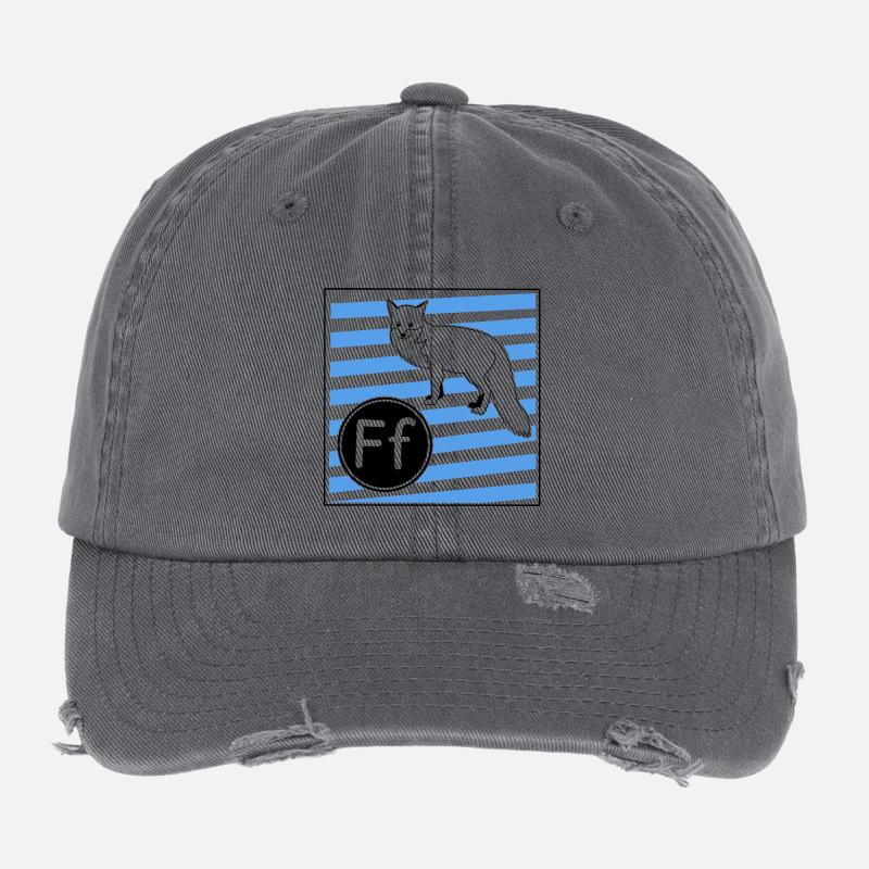 F pour Fox (apprendre à lire à l’école primaire) Casquette vintage effet usé Flexfit