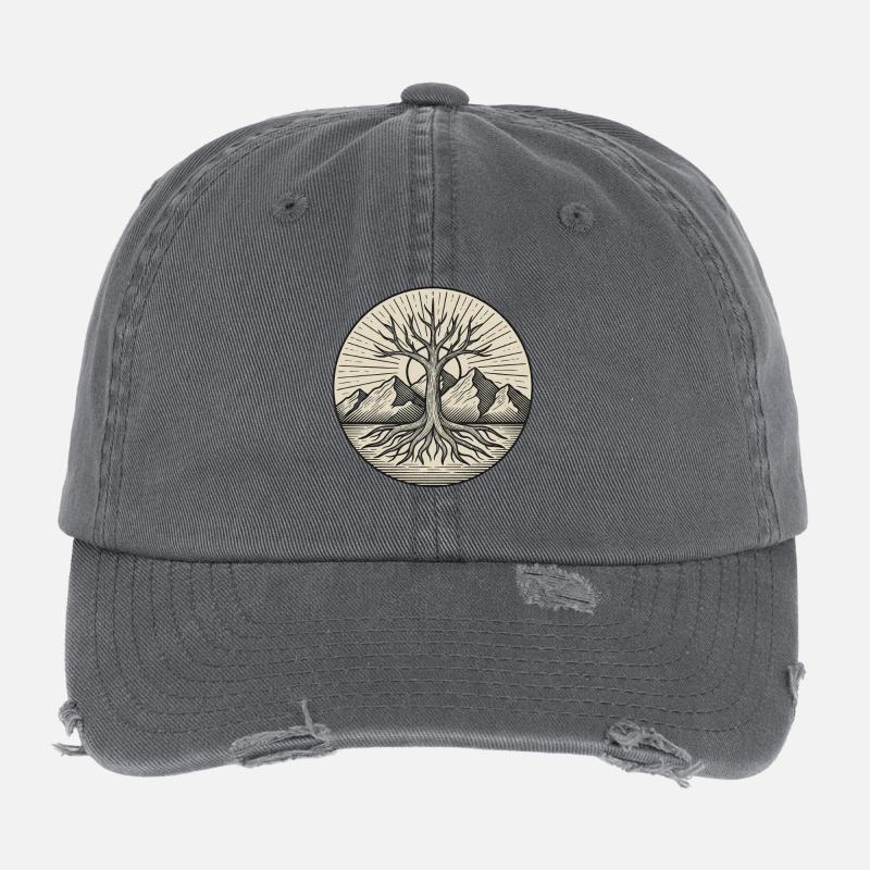 Baum des Lebens Flexfit Vintage Destroyed Cap