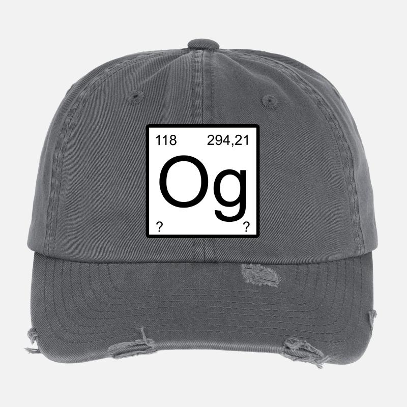 Oganesson og Element Graphic Periodic Table Casquette vintage effet usé Flexfit