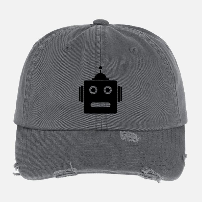 Tête robotisée Casquette vintage effet usé Flexfit