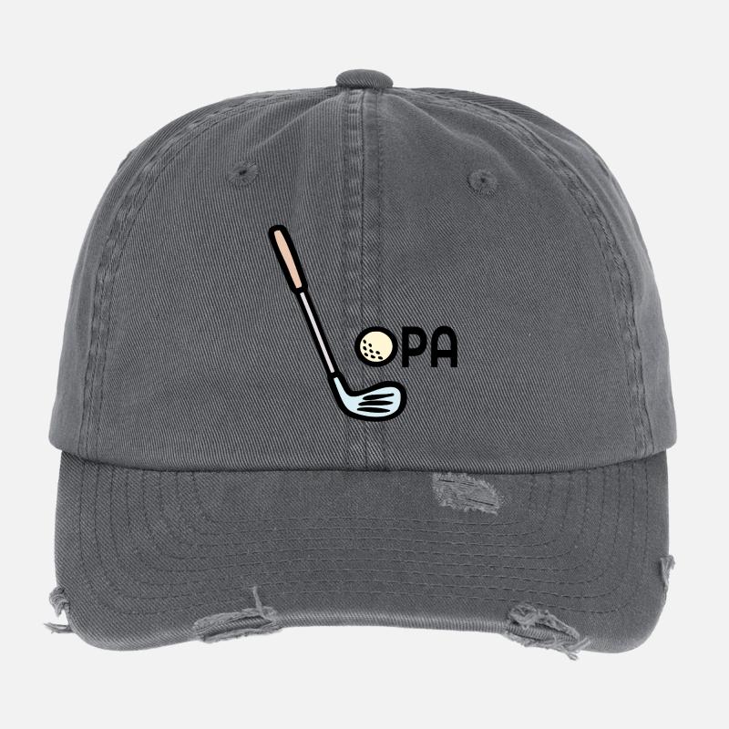 Golf Opa Golfschläger Flexfit Vintage Destroyed Cap