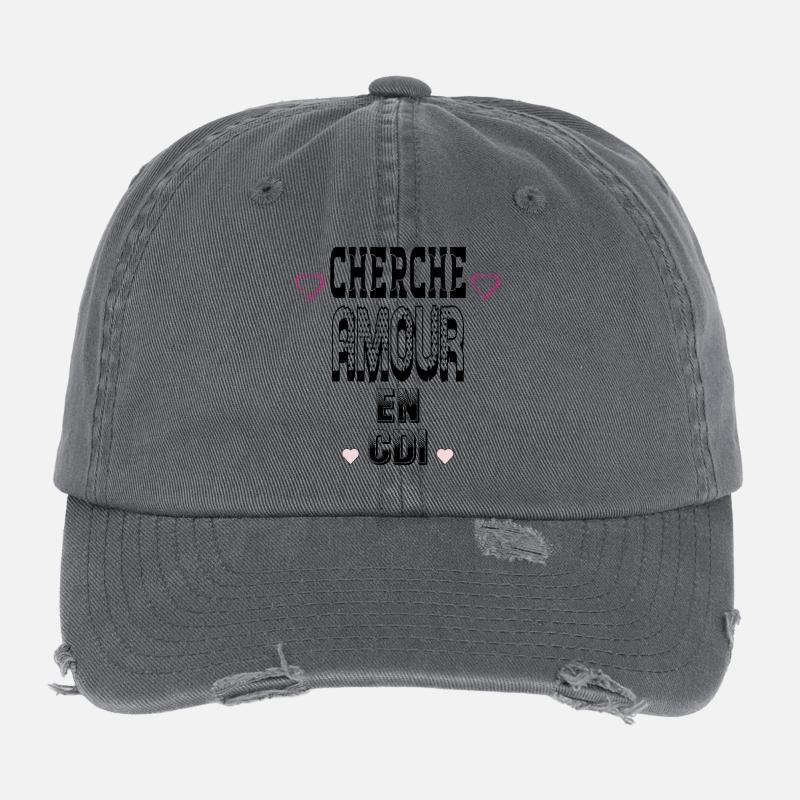 Looking for Love on a Permanent Contract Flexfit Vintage Destroyed Cap