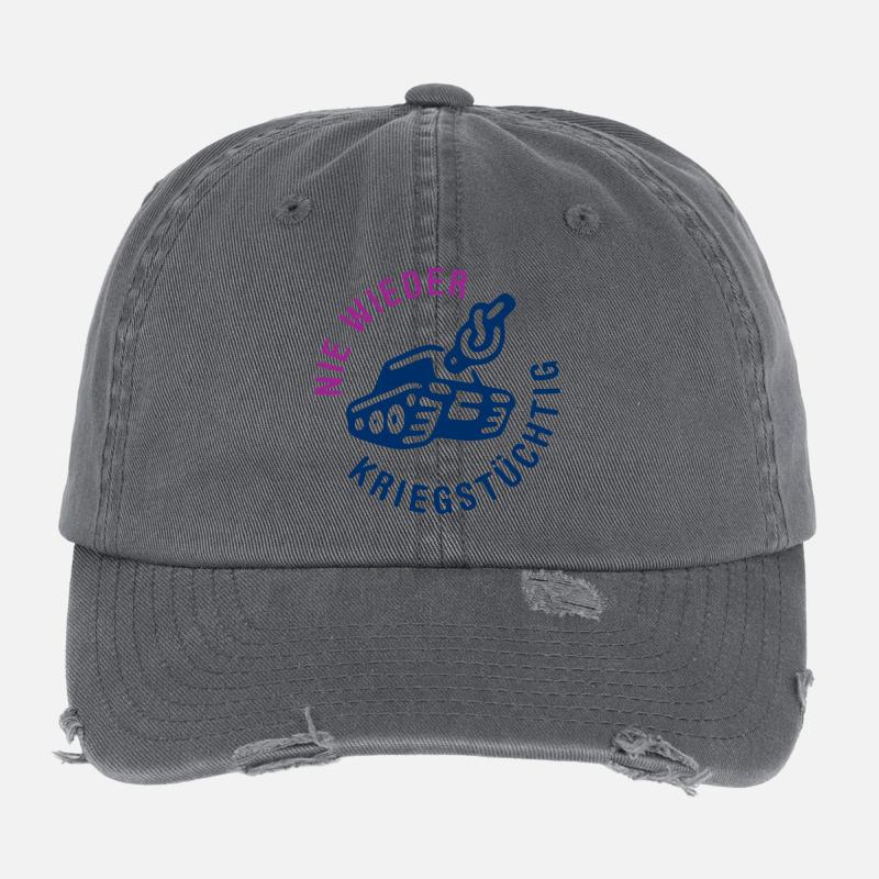 Plus jamais apte à la guerre ! Casquette vintage effet usé Flexfit
