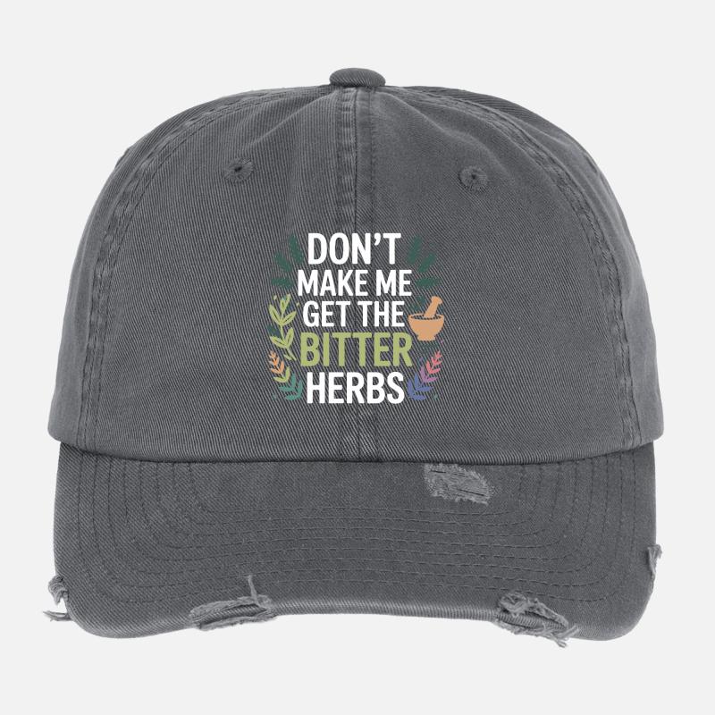 Herboriste Ne Me Oblige Pas à Prendre The Bitter Herbs Pro Casquette vintage effet usé Flexfit