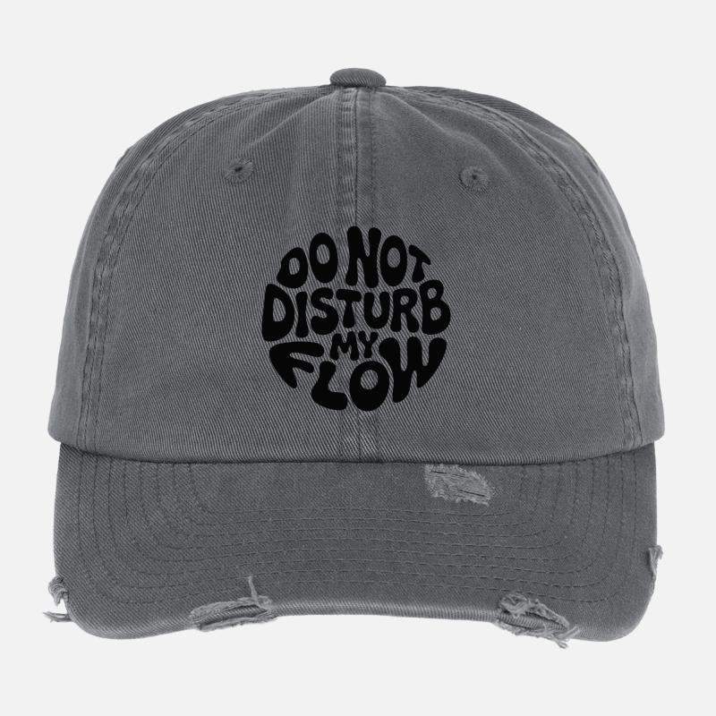 Ne dérange pas mon flux de marque noire Casquette vintage effet usé Flexfit