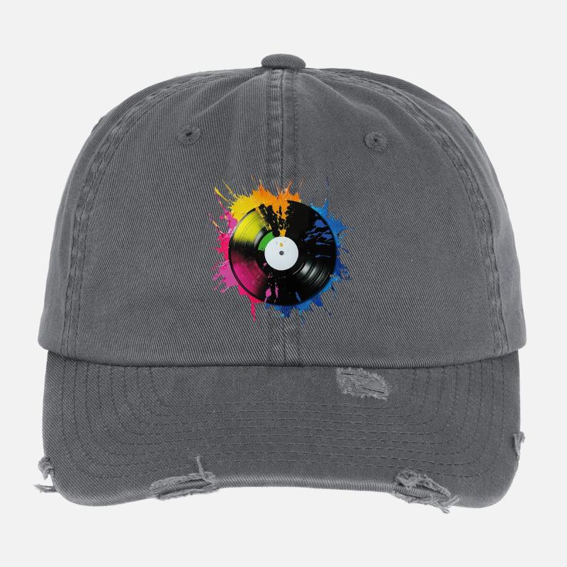 Schallplatte Flexfit Vintage Destroyed Cap