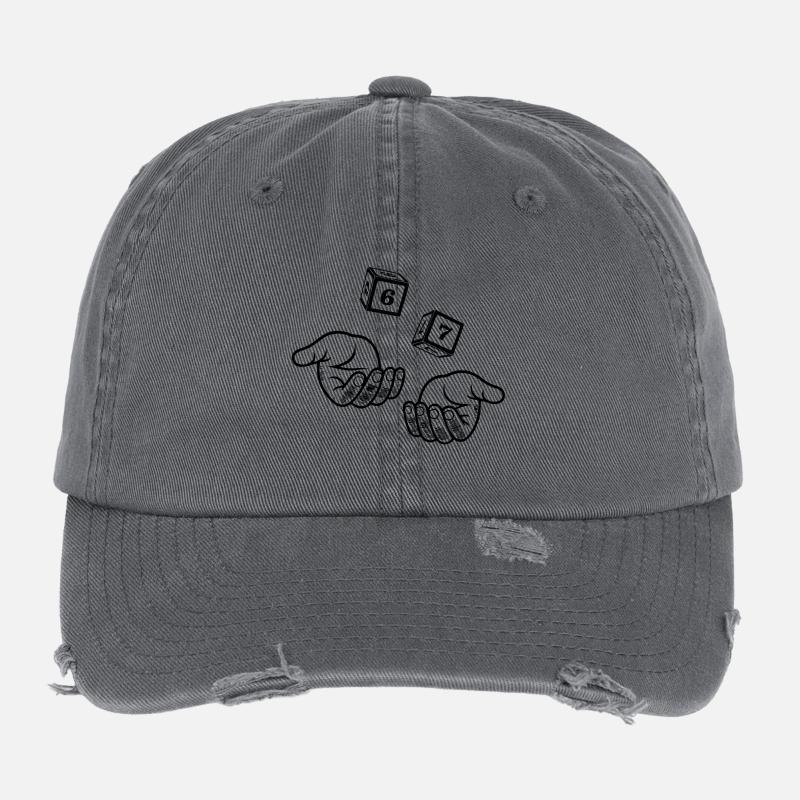 67 Six Seven Flexfit Vintage Destroyed Cap