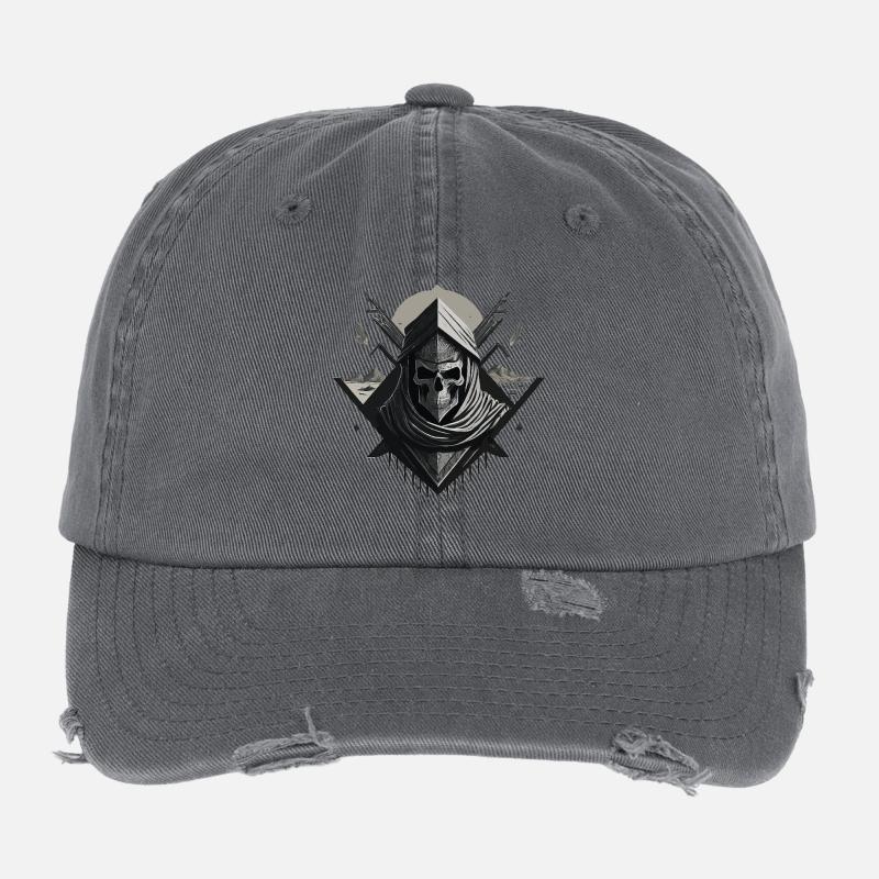 Desert Veiled Skeleton Flexfit Vintage Destroyed Cap