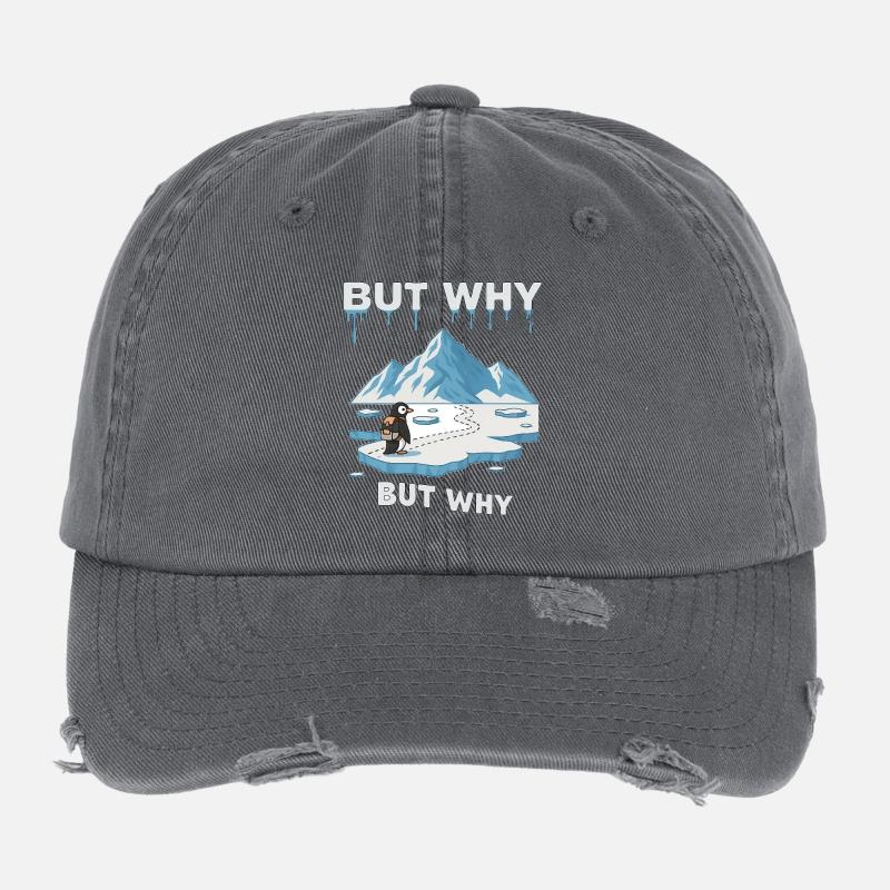 But why Penguin Flexfit Vintage Destroyed Cap
