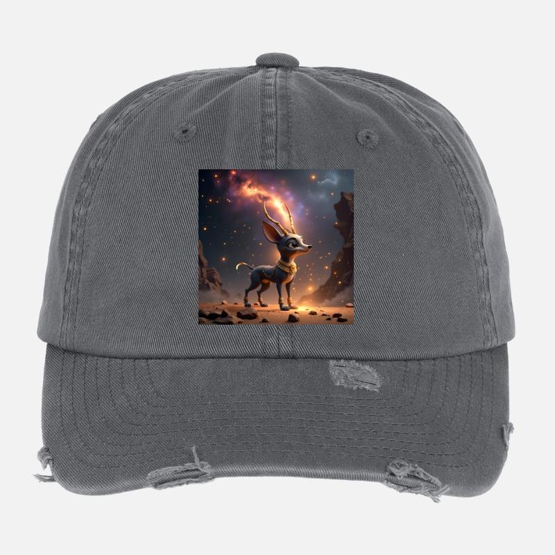 Fantastischer Sternhirsch Flexfit Vintage Destroyed Cap