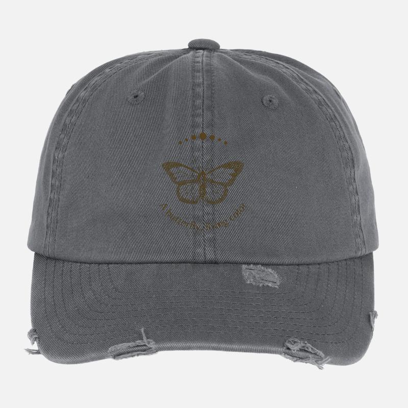 Butterfly in Golden Arc Flexfit Vintage Destroyed Cap