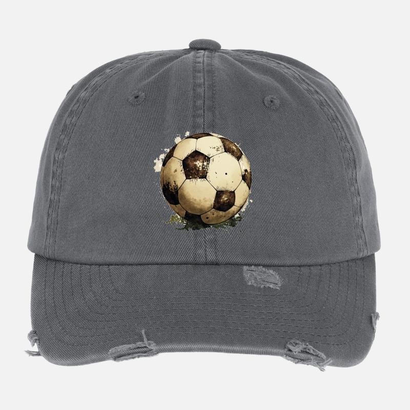 Fußball Ball Flexfit Vintage Destroyed Cap