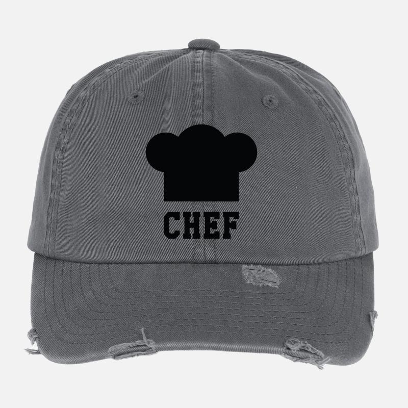 Chef Toque – Küche – Koch Flexfit Vintage Destroyed Cap