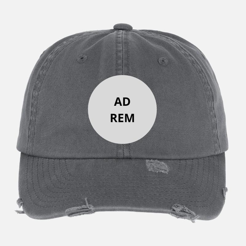 Text des Graukreis-Emblems Flexfit Vintage Destroyed Cap