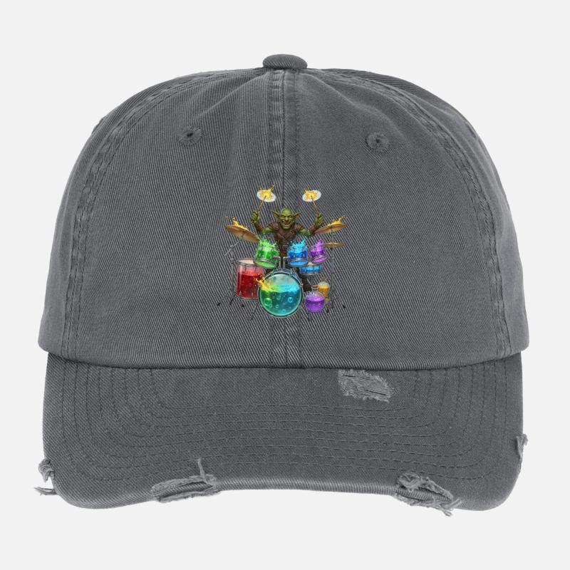 Gobelin avec batterie Casquette vintage effet usé Flexfit
