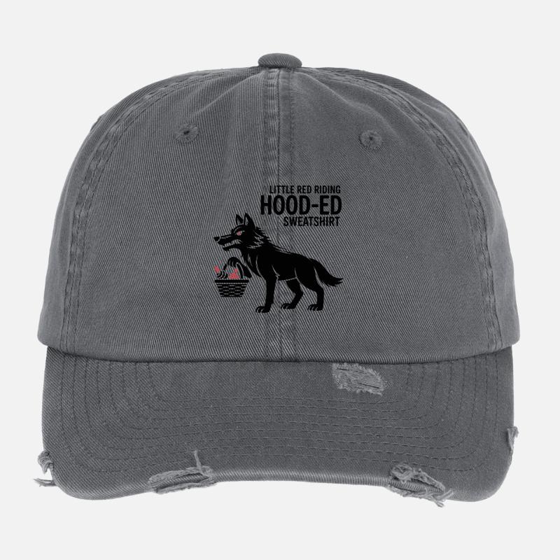 Märchen Wolf mit Korb Flexfit Vintage Destroyed Cap