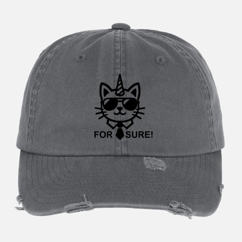Chat-licorne for sure ! Casquette vintage effet usé Flexfit