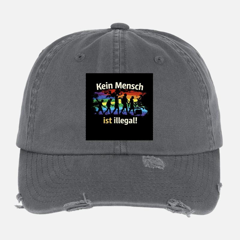 No one is illegal Flexfit Vintage Destroyed Cap