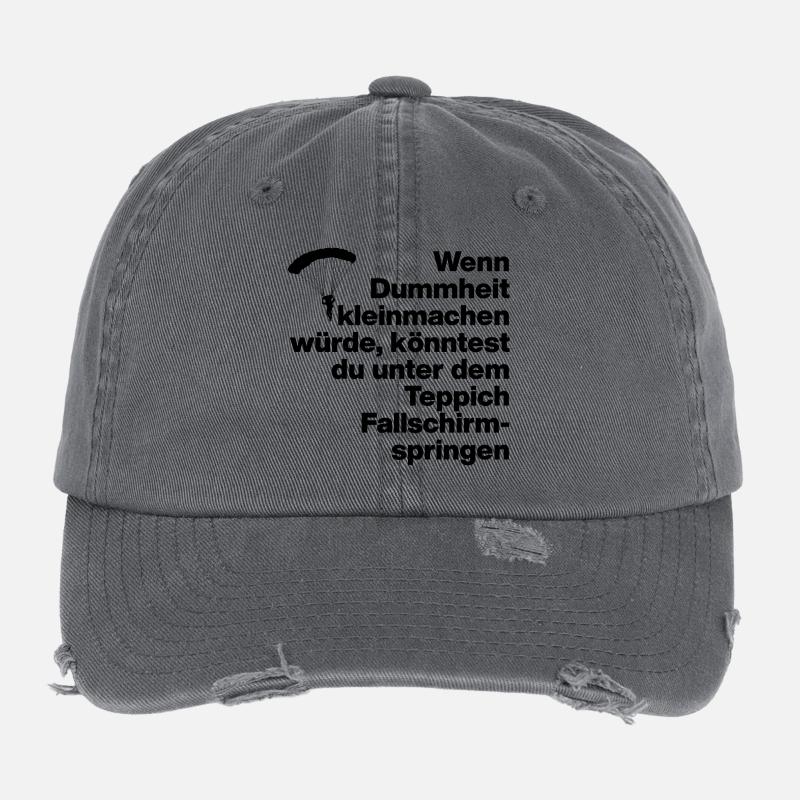 DUMMHEIT, DUMM, DISS, SARKASMUS, FRECH, GESCHENK Flexfit Vintage Destroyed Cap