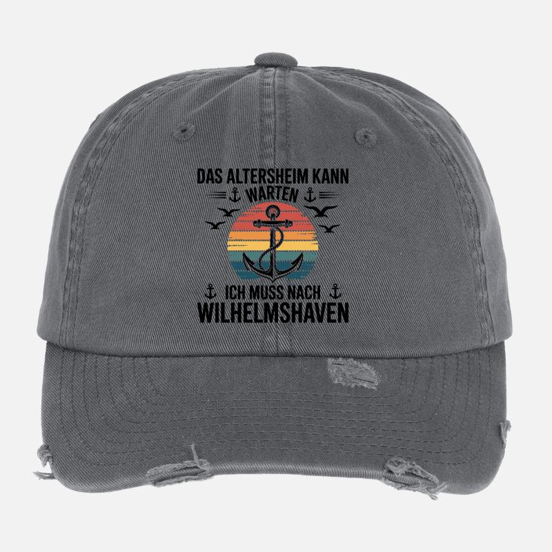 Wilhelmshaven sayings Wilhelmshaven saying Flexfit Vintage Destroyed Cap
