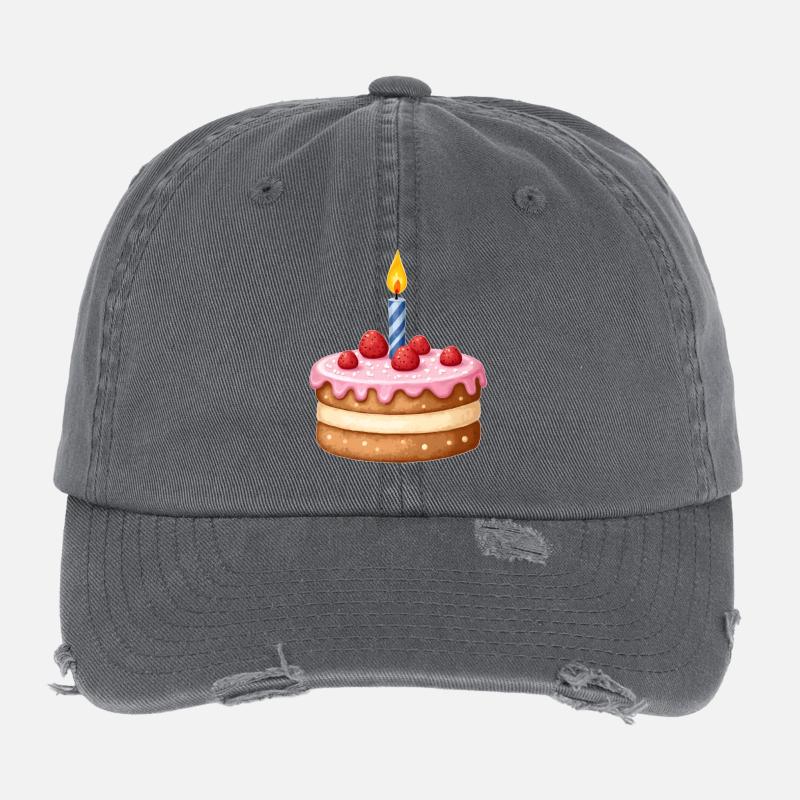 gâteau d’anniversaire Casquette vintage effet usé Flexfit