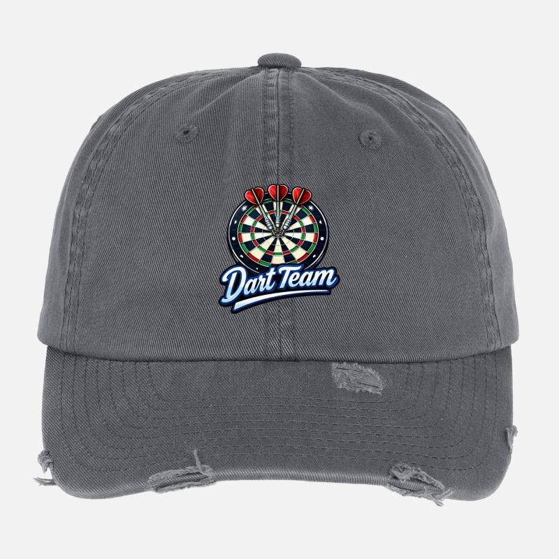 Puissance de la cible de fléchettes Team Casquette vintage effet usé Flexfit