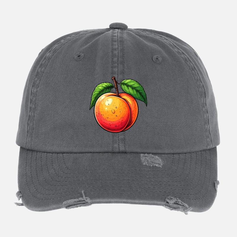 Peach Flexfit Vintage Destroyed Cap
