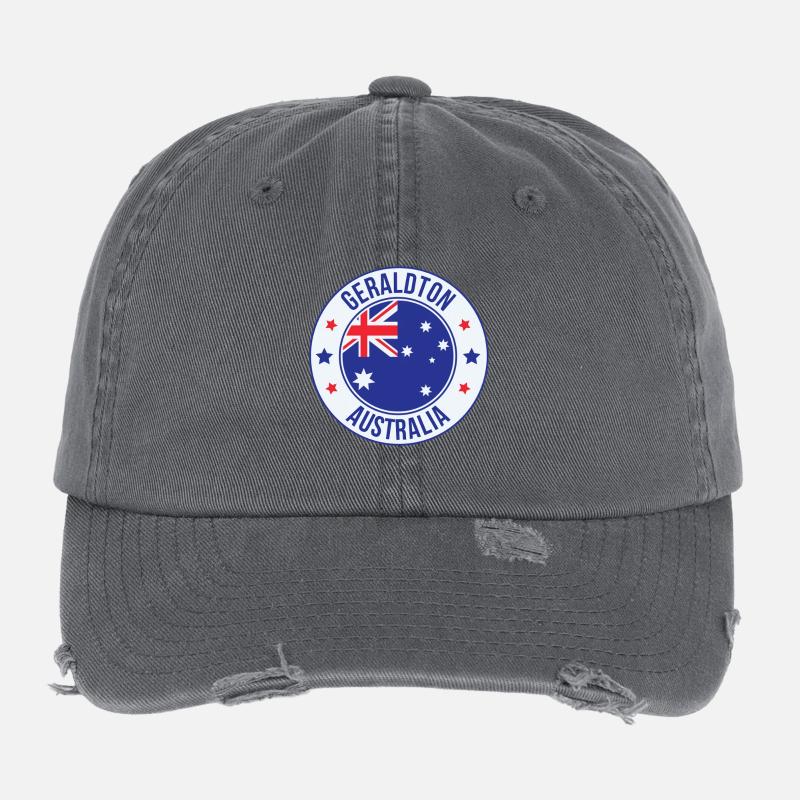 Geraldton Australia Badge Flexfit Vintage Destroyed Cap